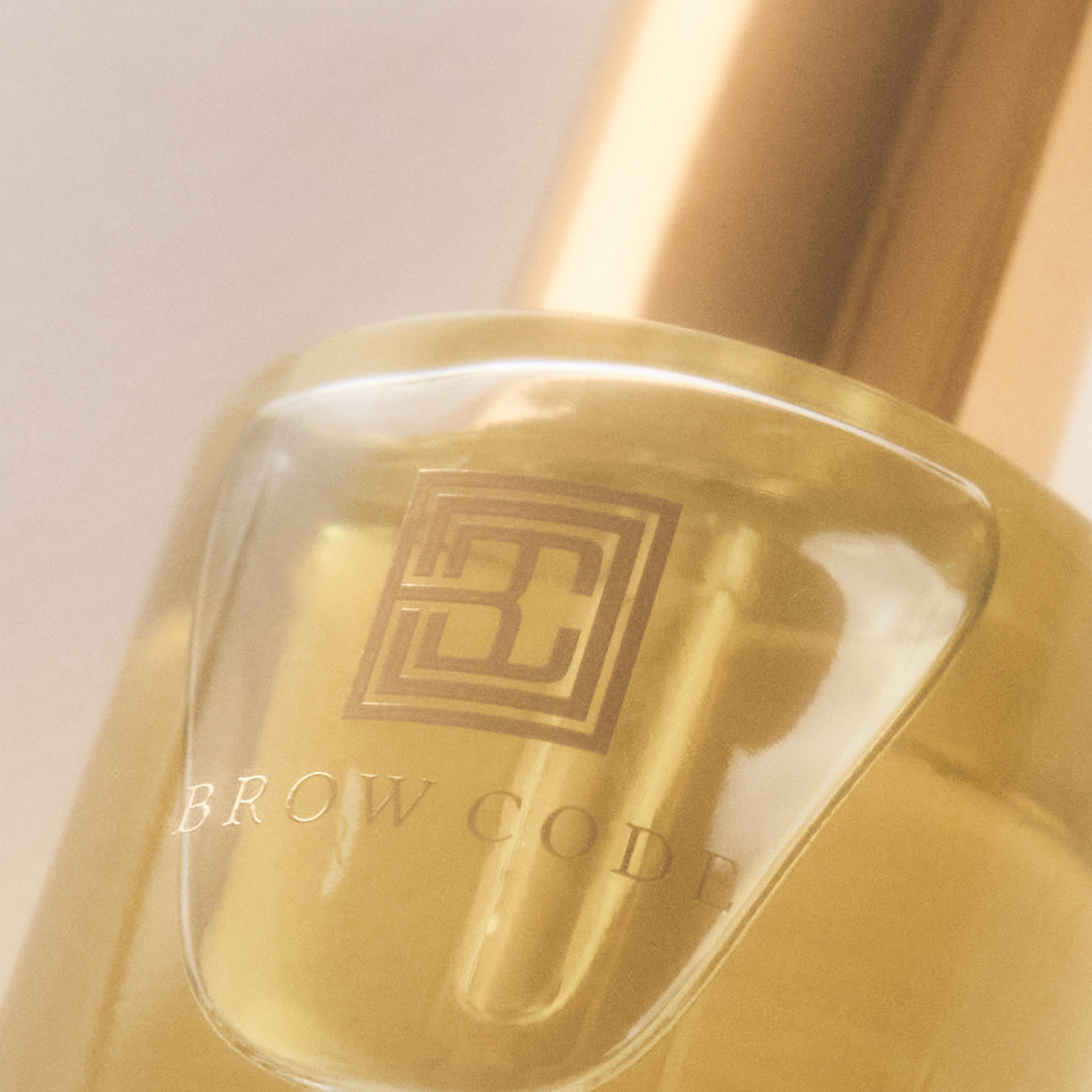 Close-up of Brow Gold Nourishing Growth Oil - Brow Code Australia