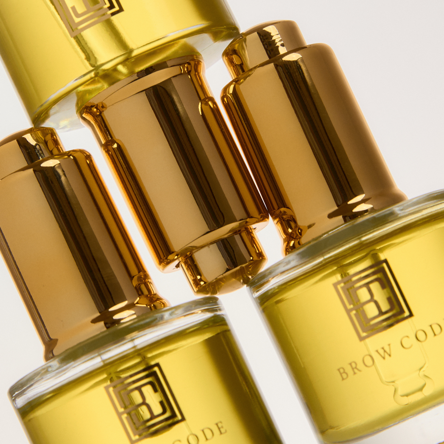 Close-up of Brow Gold Nourishing Growth Oil - Brow Code Australia
