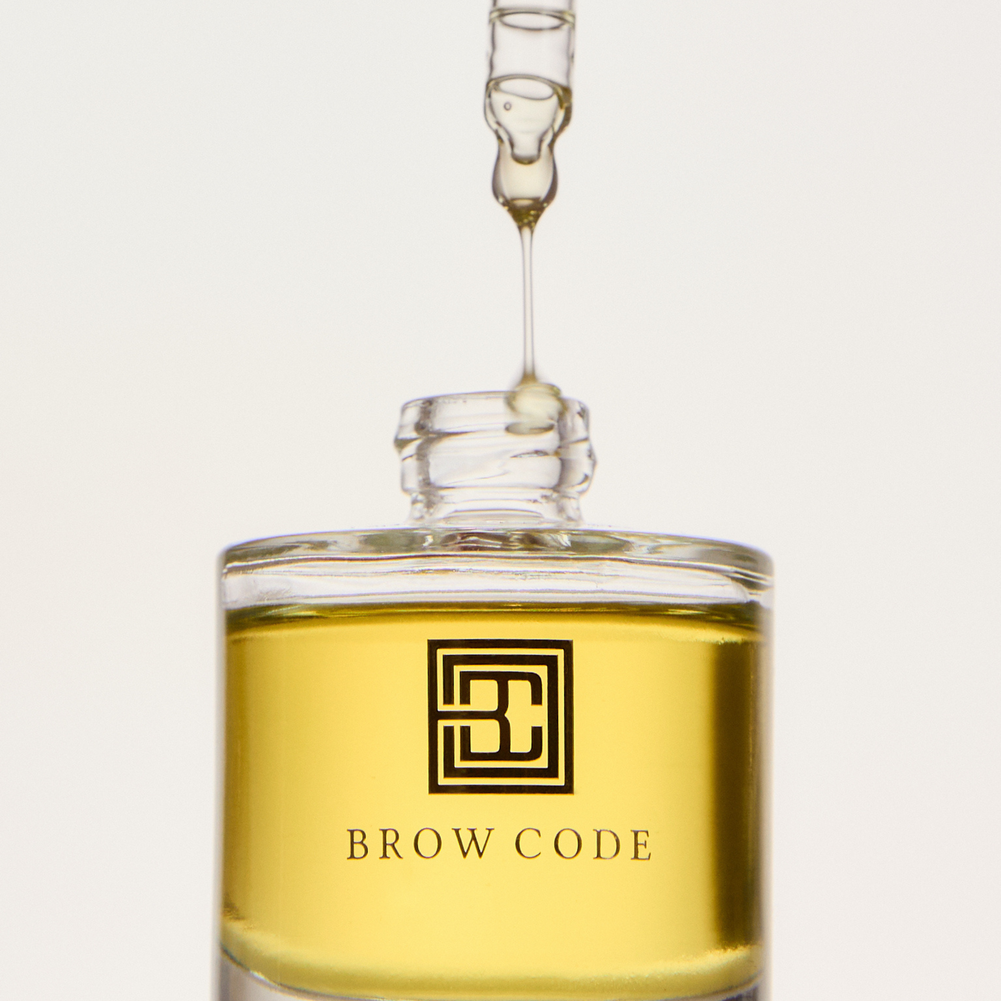 Close-up of Brow Gold Nourishing Growth Oil - Brow Code Australia