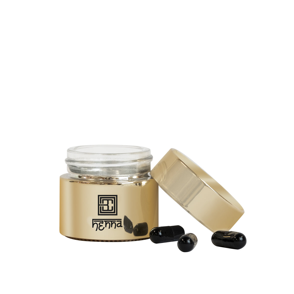 Brow Henna Powder Tester - Color-Dark-Brown - Against a white background